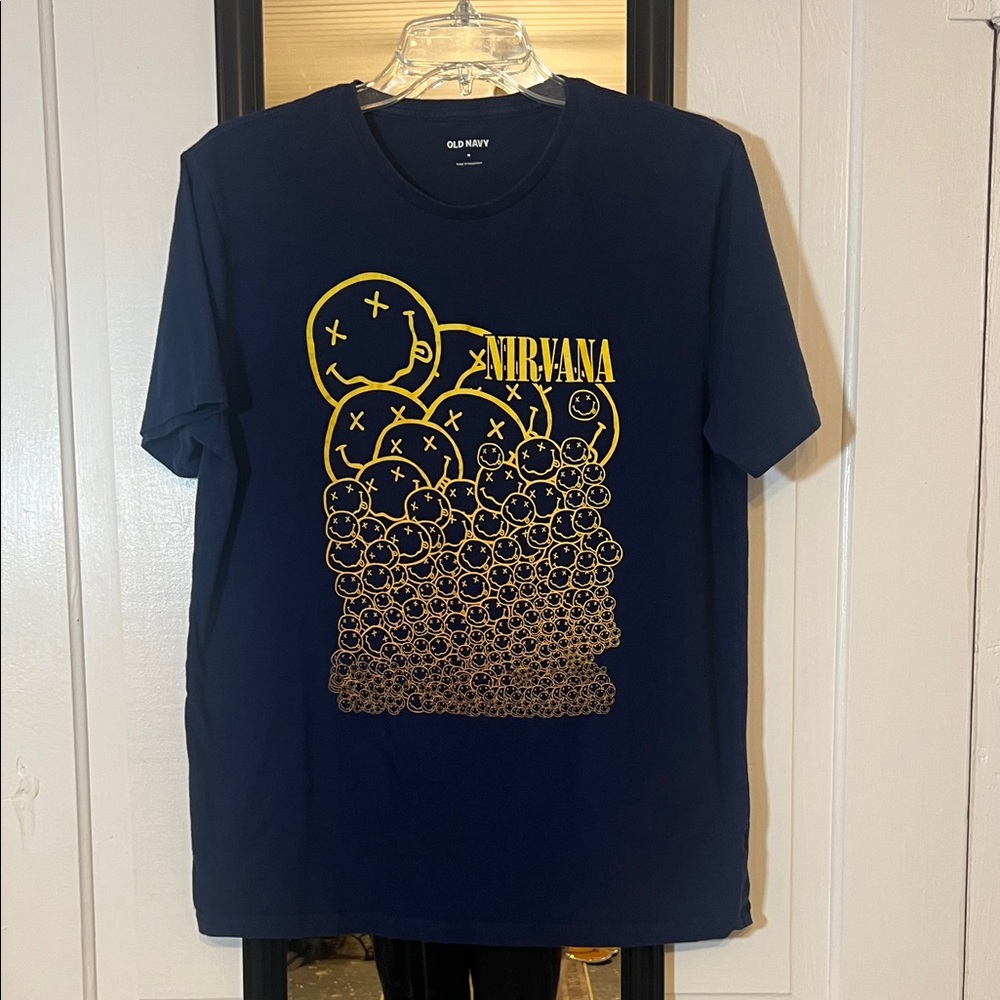 Old Navy Navy Blue Nirvana Tee